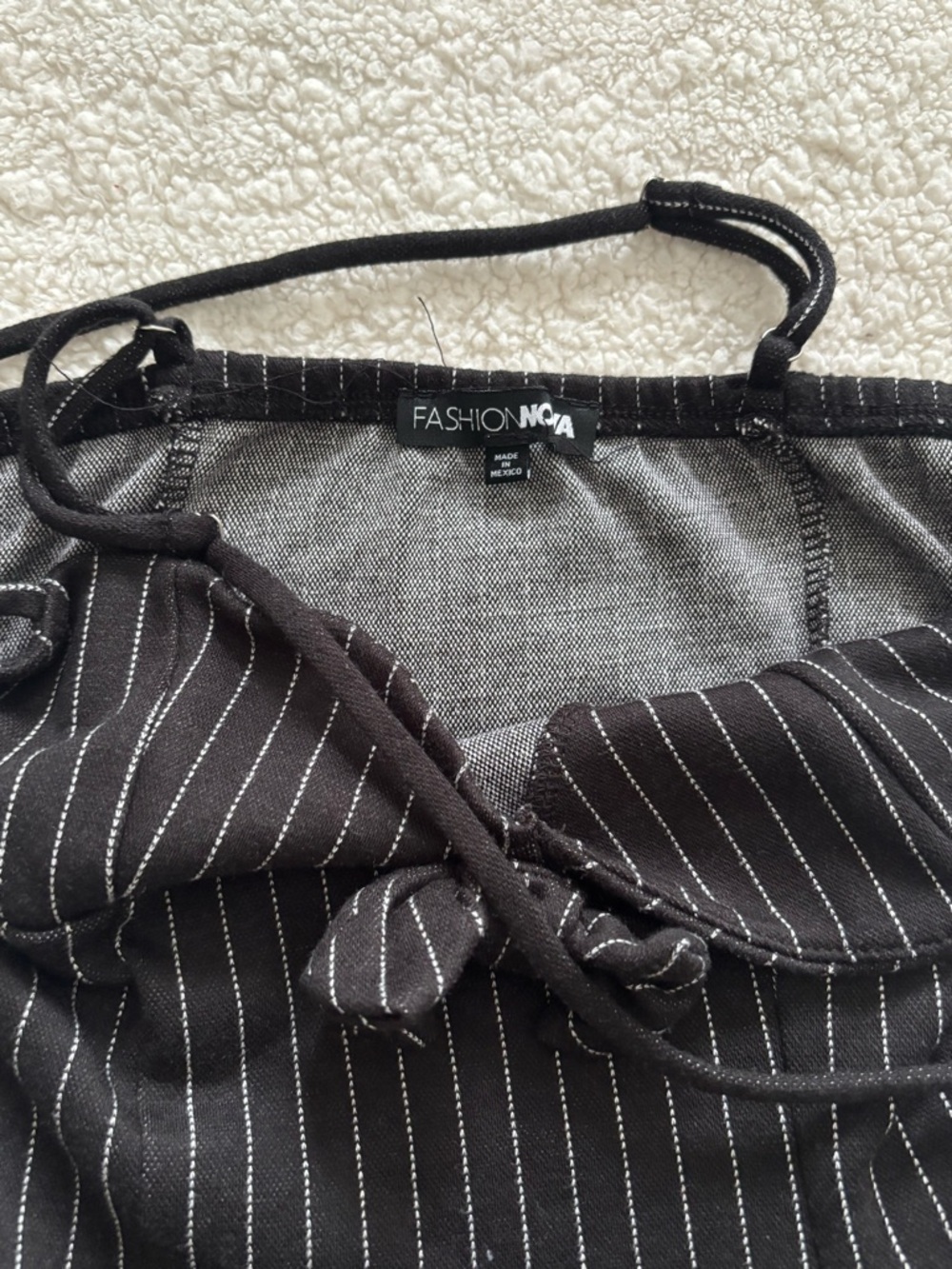 Black Spaghetti Strap Mini Dress - Picture 4 of 4